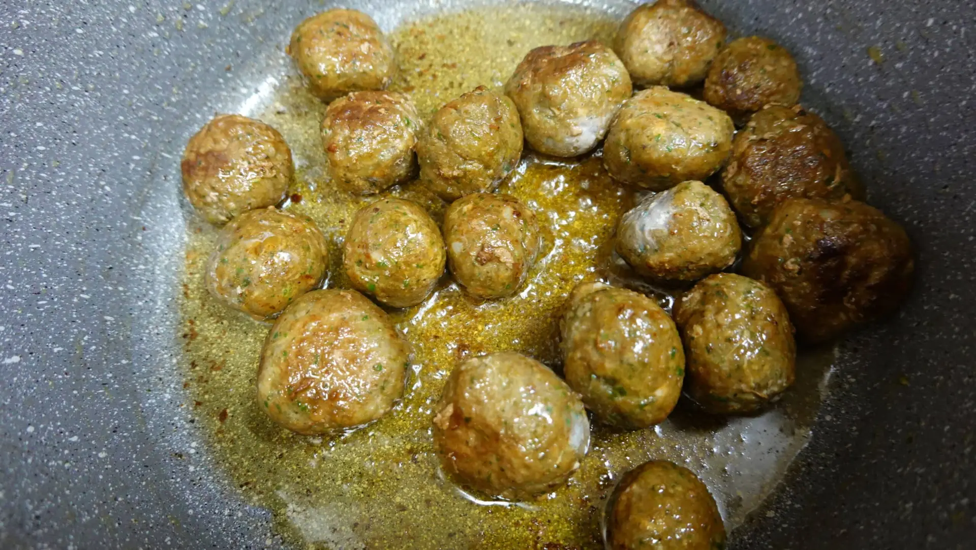 Meatballs With Green Leaves