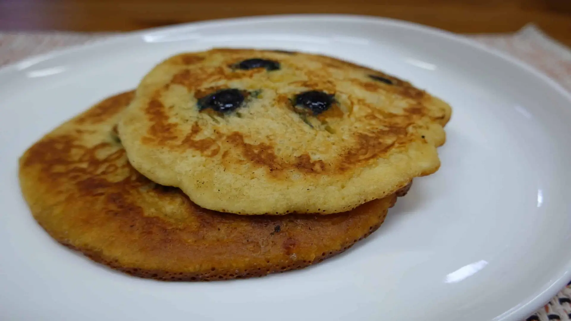 Light Pancakes With Blueberries