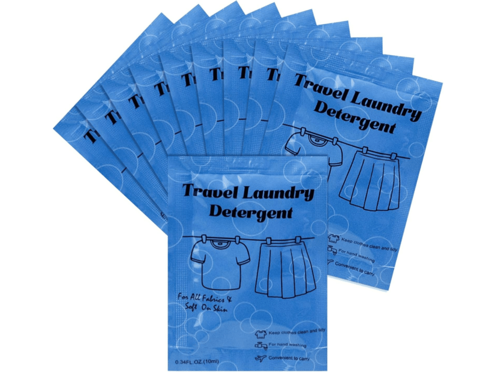 Travel-sized laundry detergent